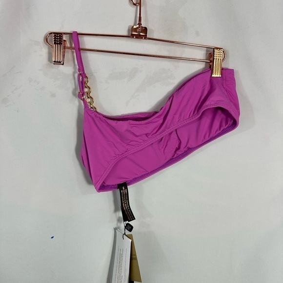 NWT Vix Paula Hermanny purple one shoulder gold chain bathing suit top size M - Picture 8 of 11